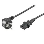 Mrežni kabel 230V napajanje, CEE7 (utikač) - C13, 1m, odobren VDE, crni