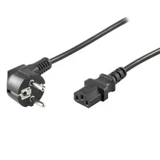 Mrežni kabel 230V napajanje, CEE7 (utikač) - C13, 1m, odobren VDE, crni