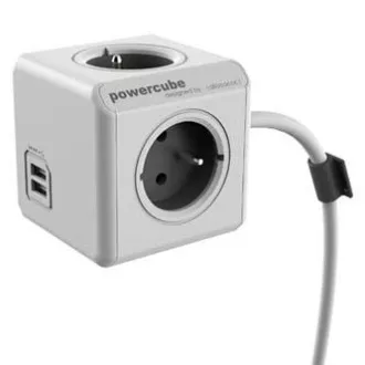 Mrežni kabel 230V produžni, CEE7 (utikač) - POWERCUBE, 1,5 m, PRODUŽENI USB, sivi, POWERCUBE, 4 utičnice, PD 20W A+C Mrežni kabel 230V produžni, CEE7 (utikač) - POWERCUBE, 1,5 m, PRODUŽENI USB, sivi, POWERCUBE, 4 utičnice, PD 20W A+C