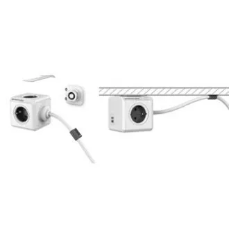 Mrežni kabel 230V produžni, CEE7 (utikač) - POWERCUBE, 1,5 m, PRODUŽENI USB, sivi, POWERCUBE, 4 utičnice, PD 20W A+C Mrežni kabel 230V produžni, CEE7 (utikač) - POWERCUBE, 1,5 m, PRODUŽENI USB, sivi, POWERCUBE, 4 utičnice, PD 20W A+C
