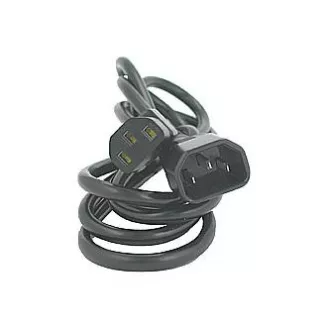 Mrežni kabel 230V produžni, C13 - C14, 2m, VDE odobren, crni