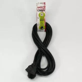 Mrežni kabel 230V napajanje, CEE7 (utikač) - C13, 5m, VDE odobren, crni, Logo Mrežni kabel 230V napajanje, CEE7 (utikač) - C13, 5m, VDE odobren, crni, Logo
