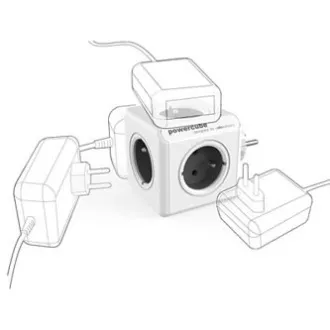 Razdjelna utičnica 240V, CEE7 (utikač) - POWERCUBE, 0,1m, ORIGINAL, siva, POWERCUBE, 5 utičnica, dječja brava Razdjelna utičnica 240V, CEE7 (utikač) - POWERCUBE, 0,1m, ORIGINAL, siva, POWERCUBE, 5 utičnica, dječja brava