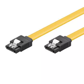 Kabel za podatkovni tvrdi disk, SATA muški - SATA muški, 0,5 m, 6 Gb/s, žuti, Logo blister pakiranje, PRIBOR