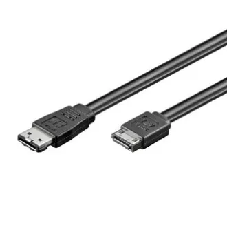 Kabel za podatkovni tvrdi disk, SATA muški - eSATA muški, 0,5 m, 6 Gb/s, crni, pakiran u torbi