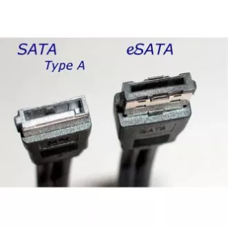 Kabel za podatkovni tvrdi disk, SATA muški - eSATA muški, 0,5 m, 6 Gb/s, crni, pakiran u torbi