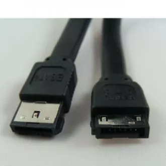 Kabel za podatkovni tvrdi disk, SATA muški - eSATA muški, 0,5 m, 6 Gb/s, crni, pakiran u torbi