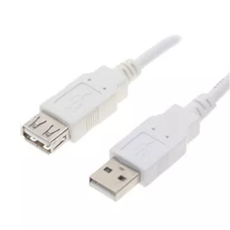 USB produžni kabel (2.0), USB A muški - USB A ženski, 0.3m, bijeli