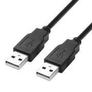 USB kabel (2.0), USB A muški - USB A muški, 1,8 m, crni, velike brzine