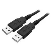 Logo USB kabel (2.0), USB A muški - USB A muški, 1,8 m, crni, blister, velike brzine