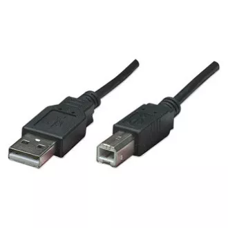 USB kabel (2.0), USB A muški - USB B muški, 1.8m, crni