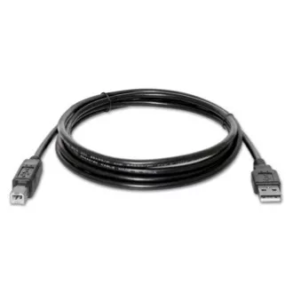 Logo USB kabel (2.0), USB A muški - USB B muški, 1,8 m, crni