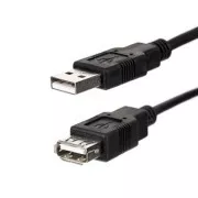 USB produžni kabel (2.0), USB A muški - USB A ženski, 1.8m, crni