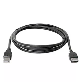 Logo USB produžni kabel (2.0), USB A muški - USB A ženski, 1,8 m, crni