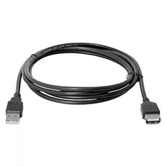 Logo USB produžni kabel (2.0), USB A muški - USB A ženski, 1,8 m, crni, blister
