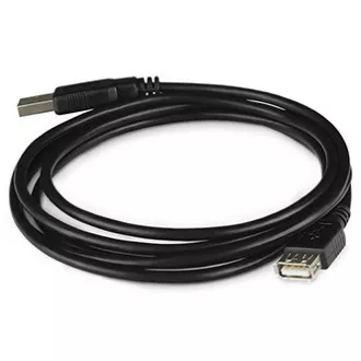 Logo USB produžni kabel (2.0), USB A muški - USB A ženski, 3m, crni
