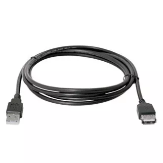 Logo USB produžni kabel (2.0), USB A muški - USB A ženski, 3m, crni, blister