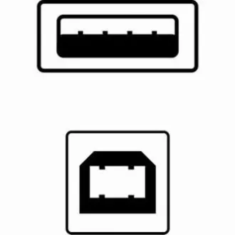 Logo USB kabel (2.0), USB A muški - USB B muški, 5 m, crni, blister
