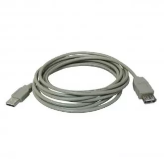 USB produžni kabel (2.0), USB A muški - USB A ženski, 5m, sivi
