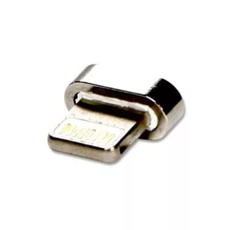 USB kabel s terminalima (2.0), USB A muški - microUSB muški + Apple Lightning muški + USB C sam, 1m, okrugli, pleteni, srebrni,