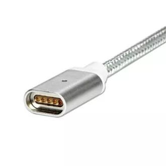 USB kabel s terminalima (2.0), USB A muški - microUSB muški + Apple Lightning muški + USB C sam, 1m, okrugli, pleteni, srebrni,