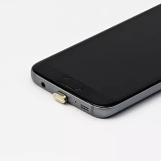 USB kabel s terminalima (2.0), USB A muški - microUSB muški + Apple Lightning muški + USB C sam, 1m, okrugli, pleteni, srebrni,