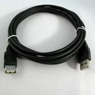 Logo Economy USB produžni kabel (2.0), USB A muški - USB A ženski, 1.8m, crni