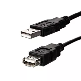 Logo Economy USB produžni kabel (2.0), USB A muški - USB A ženski, 3m, crni