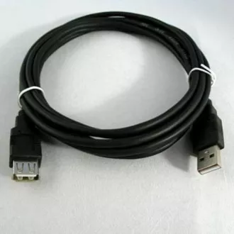 Logo Economy USB produžni kabel (2.0), USB A muški - USB A ženski, 3m, crni