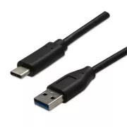 USB kabel (3.2 gen 2), USB A muški - USB C muški, 1m, 10 Gb/s, 5V/3A, crni