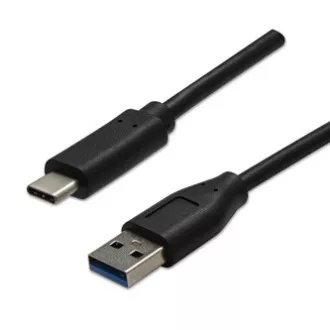 USB kabel (3.2 gen 2), USB A muški - USB C muški, 1m, 10 Gb/s, 5V/3A, crni