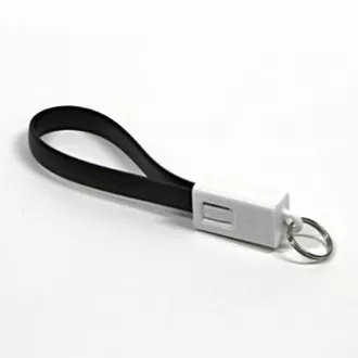 USB kabel (2.0), USB A muški - microUSB muški, 49160, 0.2m, crni, privjesak za ključeve, AKCIJA