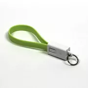 Logo USB kabel (2.0), USB A muški - microUSB muški, 0,2 m, svijetlo zeleni, blister, privjesak za ključeve