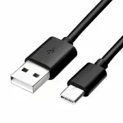 USB kabel (2.0), USB A muški - USB C muški, 1m, crni