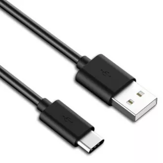 USB kabel (2.0), USB A muški - USB C muški, 1m, crni