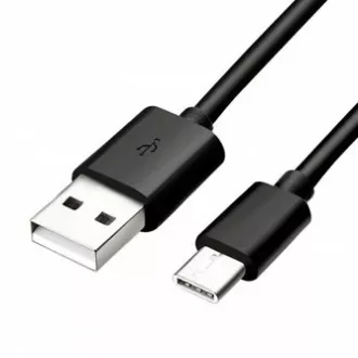 Logo USB kabel (2.0), USB A muški - USB C muški, 1 m, crni, blister, MALOPRODAJA