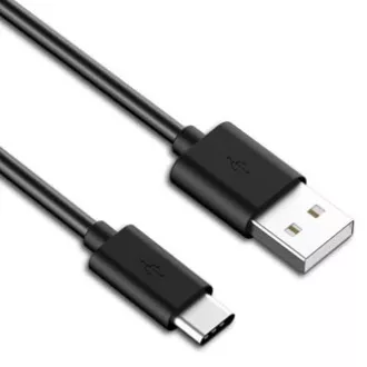 Logo USB kabel (2.0), USB A muški - USB C muški, 1 m, crni, blister, MALOPRODAJA