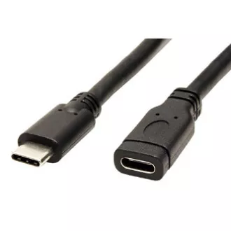 USB produžni kabel (3.1), USB C muški - USB C ženski, 1m, crni, plastična vrećica