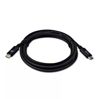 Logo USB kabel (3.2 gen 1), USB C muški - USB C muški, 1m, 5 Gb/s, 5V/3A, crni, blister, PRIBOR