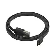 USB kabel (2.0), USB A muški reverzibilni - microUSB muški reverzibilni, 0,3 m, ravni, crni, dvostrani
