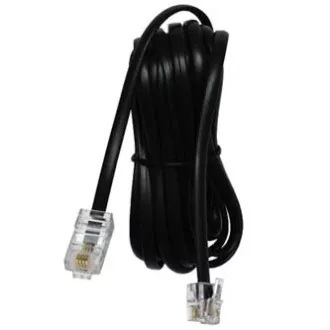 Telefonski kabel 4 žile, RJ11 muški - RJ45 muški, 3 m, ravni, crni, za ADSL modem, ekonomičan