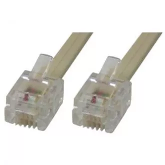 Telefonski kabel 4 žile, RJ11 muški - RJ11 muški, 10 m, crni, za ADSL modem, ekonomičan