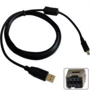 Logo USB kabel (2.0), USB A muški - 8-pinski muški, 31179, 1,8 m, crni, blister, MINOLTA