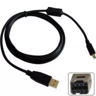 Logo USB kabel (2.0), USB A muški - 8-pinski muški, 31179, 1,8 m, crni, blister, MINOLTA