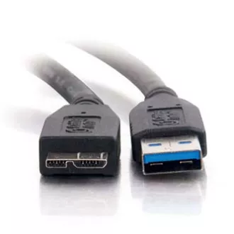 Logo USB kabel (3.0), USB A muški - USB mikro B muški, 2 m, crni, blister