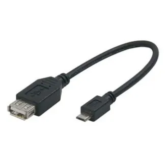 USB kabel s logom (2.0), microUSB muški - USB A ženski, 0,2 m, OTG, crni, NA AKCIJI USB kabel s logom (2.0), microUSB muški - USB A ženski, 0,2 m, OTG, crni, NA AKCIJI