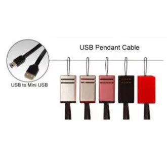 Logo USB kabel (2.0), USB A muški - miniUSB muški, 0,3 m, crni, remen za fotoaparat, POTROŠNI PRIBOR