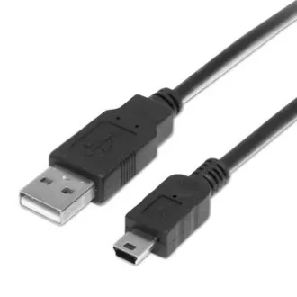 USB kabel (2.0), USB A muški - miniUSB muški, 1m, crni