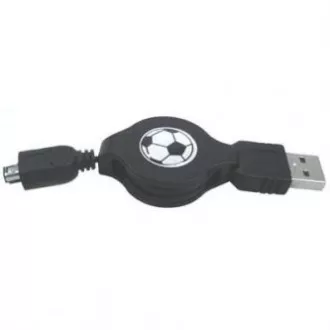 Logo USB kabel (1.1), USB A muški - 4-pinski muški, 0,7 m, namotan, crni, HIROSE