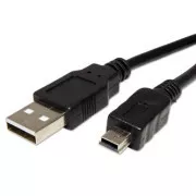 USB kabel (2.0), USB A muški - miniUSB muški, 3m, crni